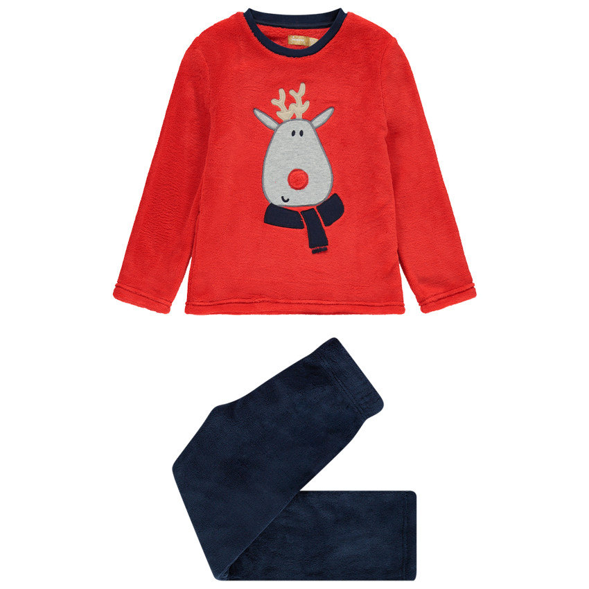 Pijama de sherpa motivo ciervo espíritu de Navidad   Additional Pijama de sherpa motivo ciervo espíritu de Navidad