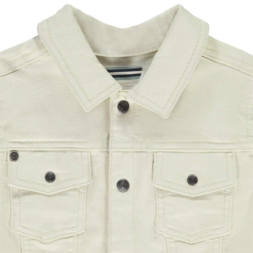 Chaqueta de mezclilla lisa estilo trabajador para bebé niño 