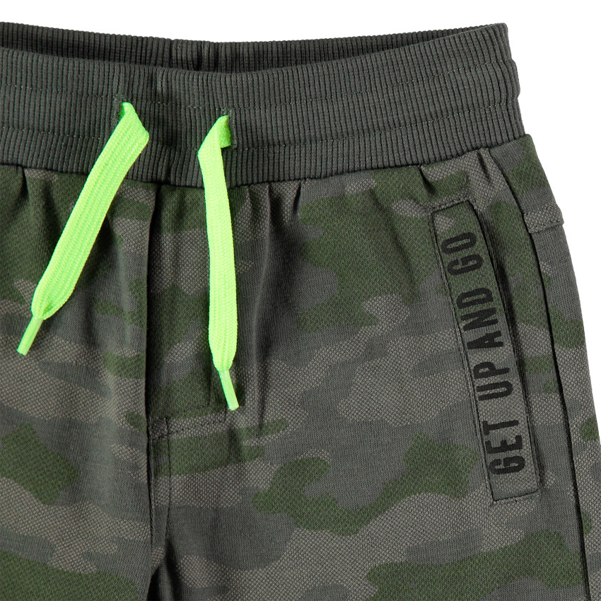 Pantalón de chándal de felpa con dibujo de camuflaje 