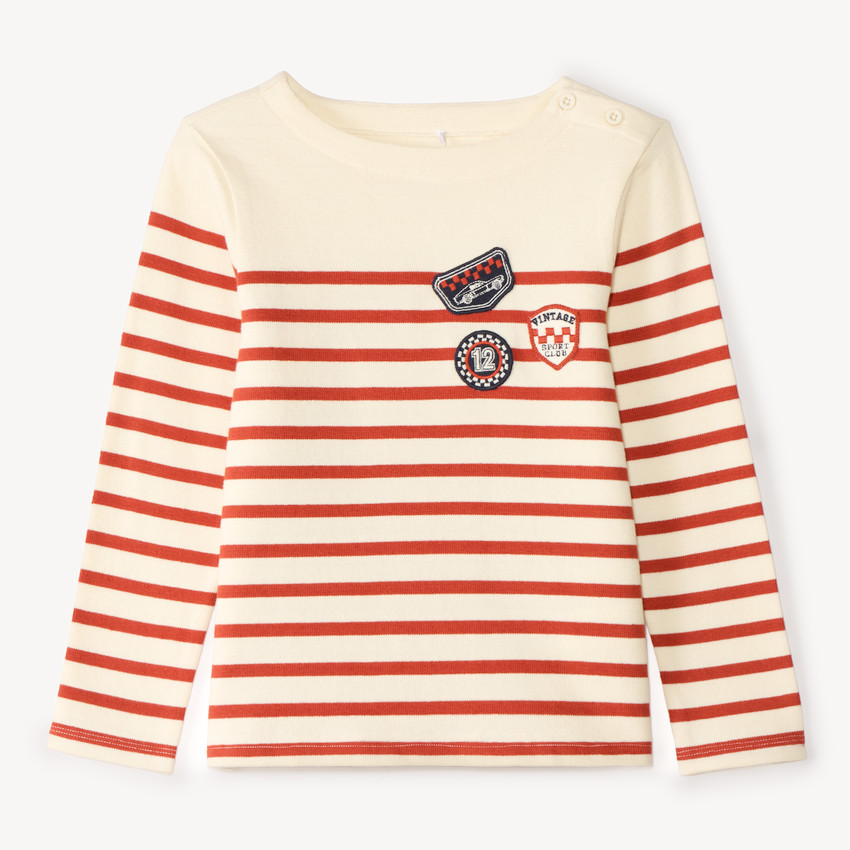 Camisa de rayas para niño de manga larga 
