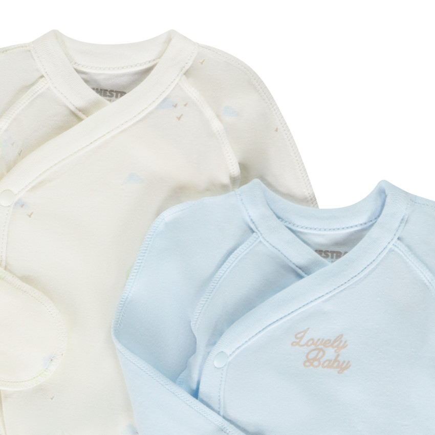 Lote de 5 bodies de manga larga fantasía para bebé prematuro 