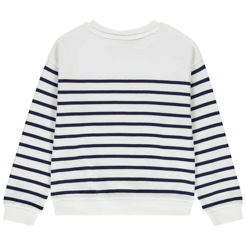 Sudadera a rayas con escritura en glitter dorado para niña  Additional Sudadera a rayas con escritura en glitter dorado para niña