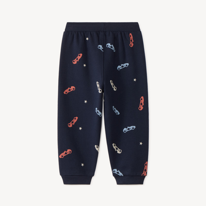Pantalón de chándal para bebé niño con estampado de coches. 