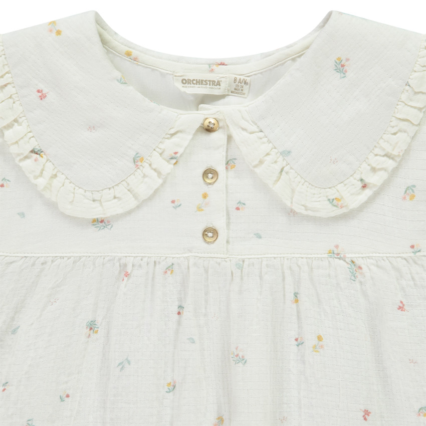 Túnica de manga larga con estampado de flores niña 