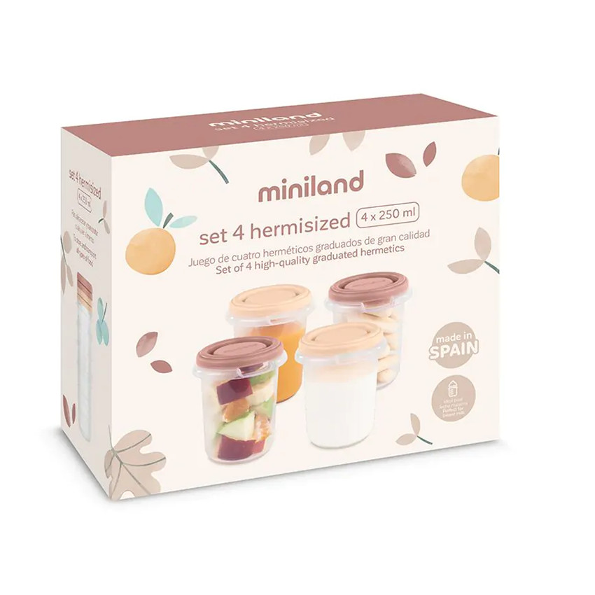 Set de 4 botes herméticos Hermisized Valencia 4x250ml 