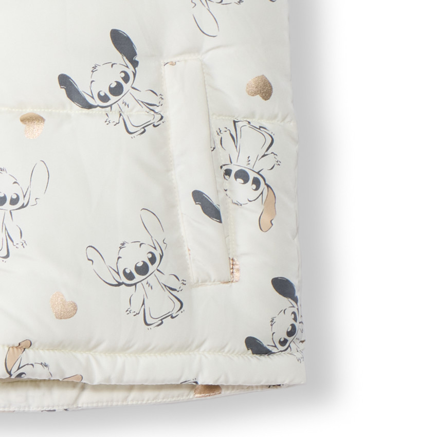 Doudoune sans manches à capuche Stitch Disney pour fille 