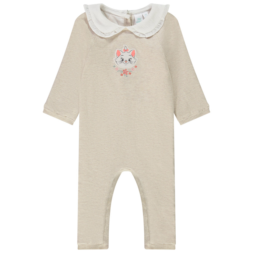Combinaison en tricot patch brodé Marie Disney pour bébé fille 