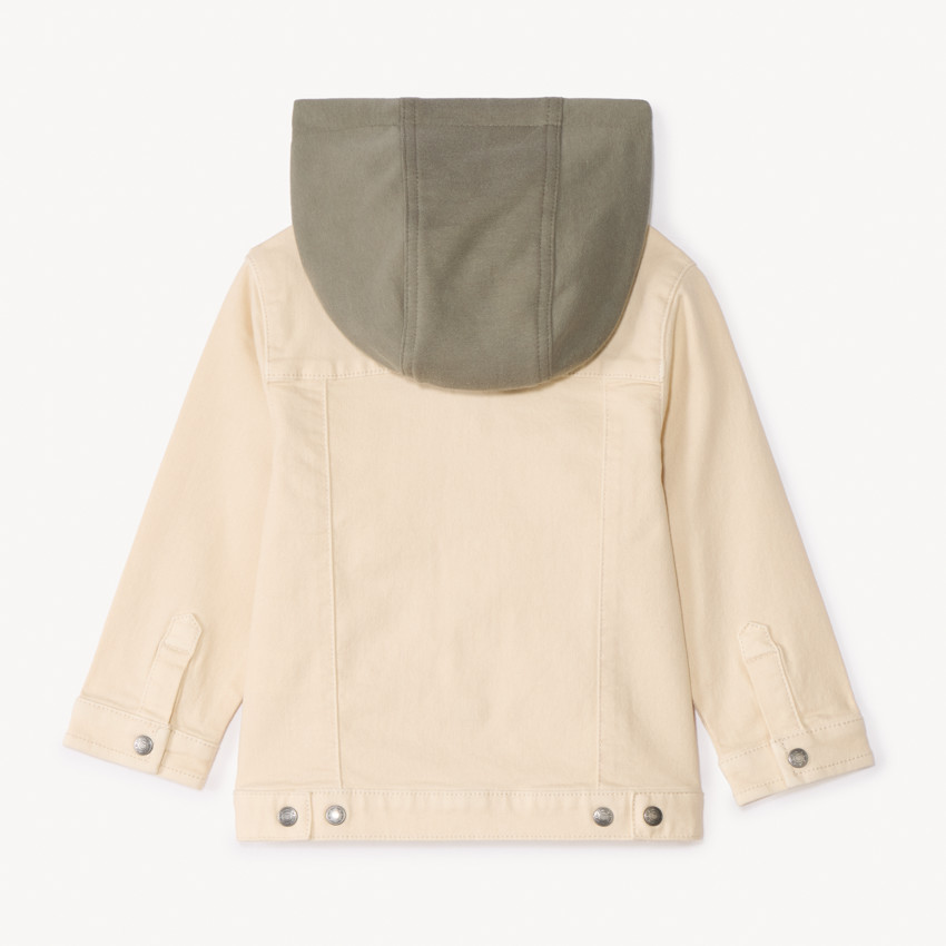 Chaqueta de mezclilla con capucha desmontable para bebé niño 