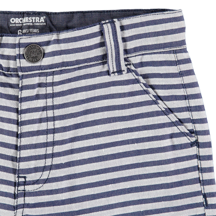 Bermudas de rayas de tela 