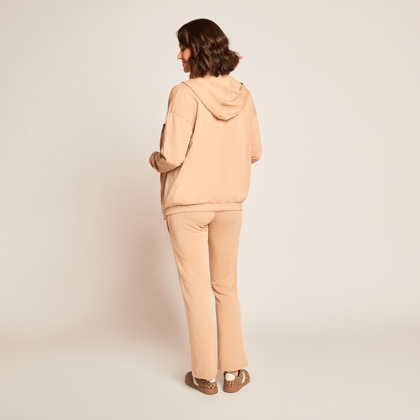 Conjunto de chándal de felpa para embarazadas ajustable 