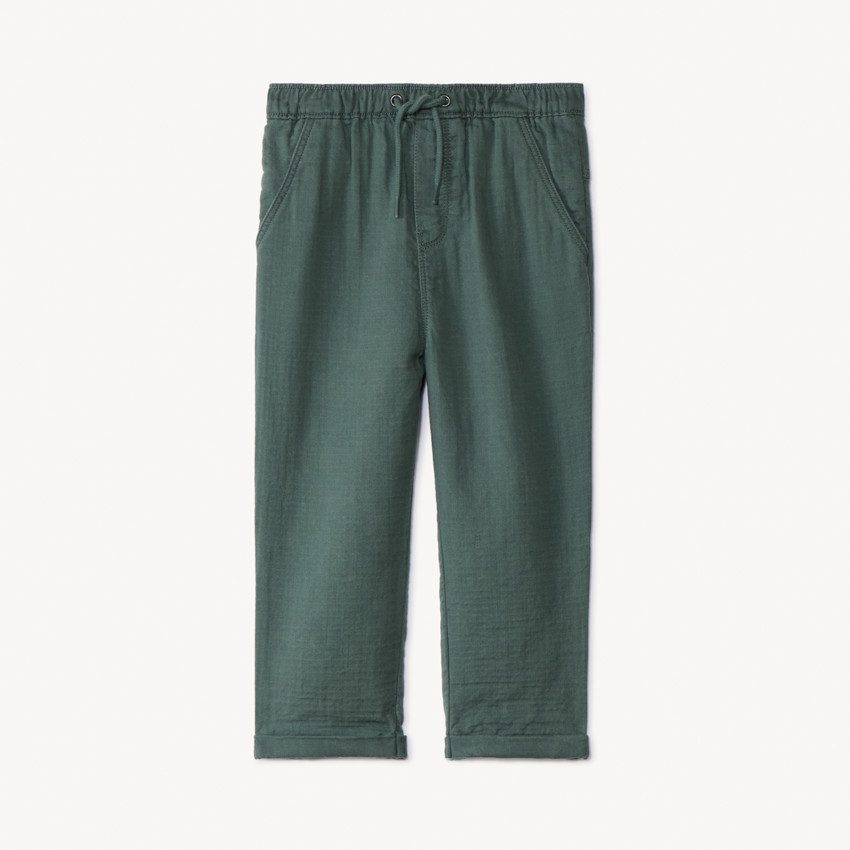 Pantalón liso de tela para bebé niño 