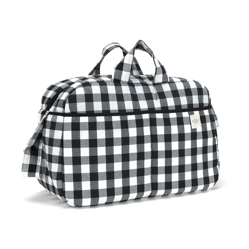 Bolso maternidad 30x47cm Vichy Negro 