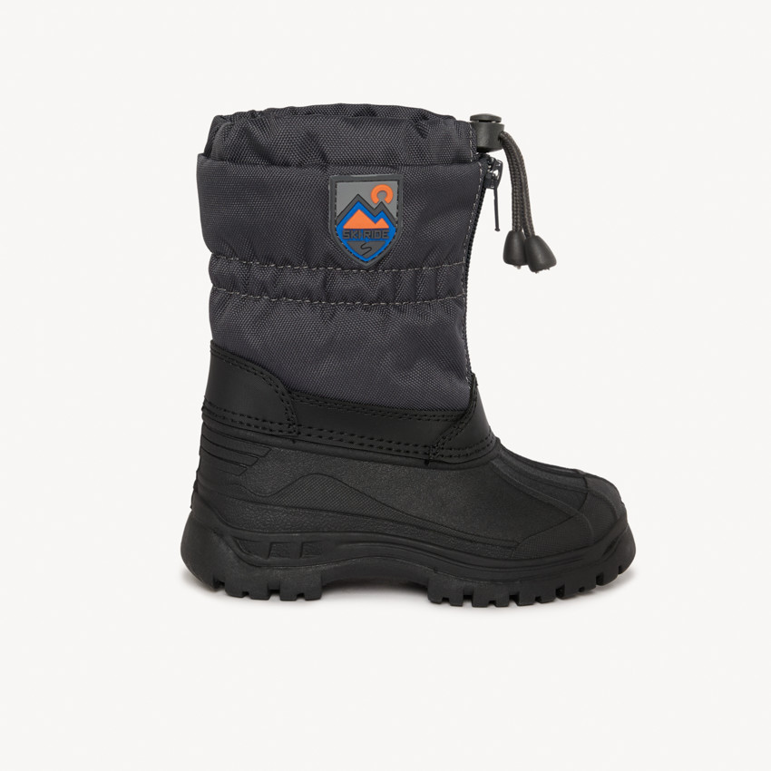 Après-ski zippés bicolores à badge gomme pour garçon 