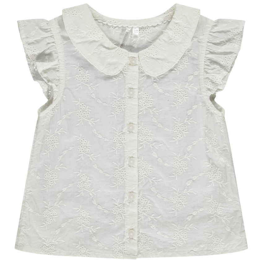 Blusa de bordado inglés para bebé niña 