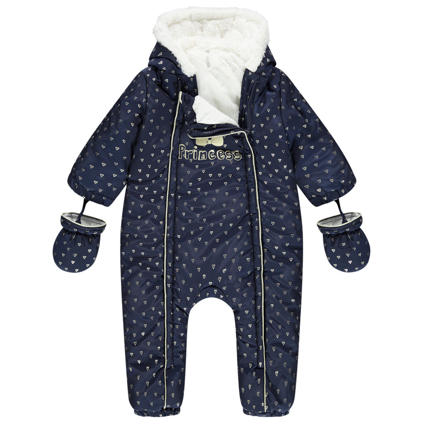 Pelele estampado corazones forrado de sherpa para niña  Additional Pelele estampado corazones forrado de sherpa para niña