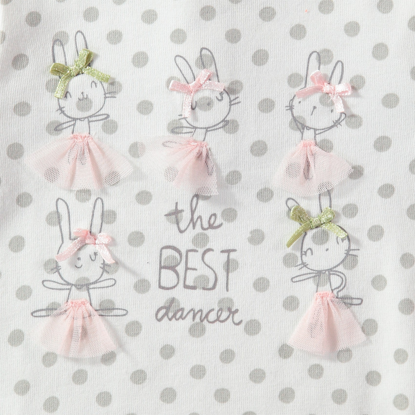 Vestido de manga larga con efecto 2 en 1 con lunares y tul con forro  Additional Vestido de manga larga con efecto 2 en 1 con lunares y tul con forro