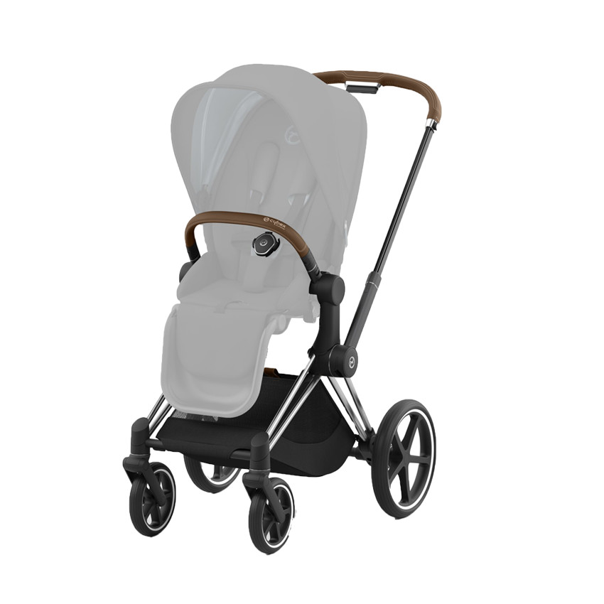 Chasis carrito Priam Chrome con detalles marrones 