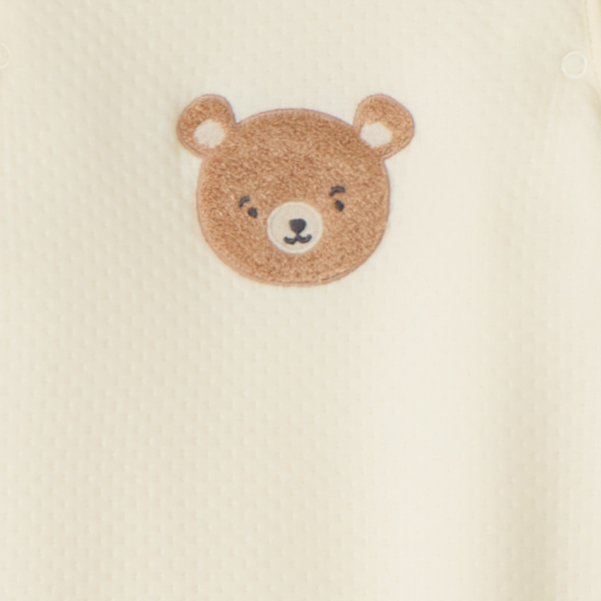 Pelele de oso de felpa con mangas desmontables TOG 4 para bebé 