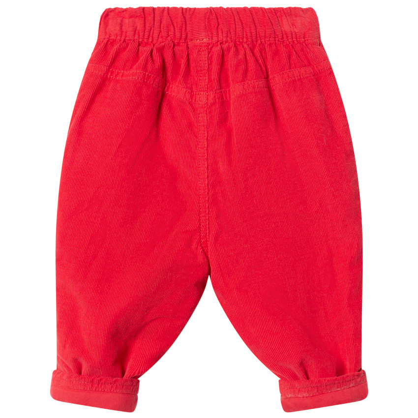 Pantalón de terciopelo forrado de jersey con botones  