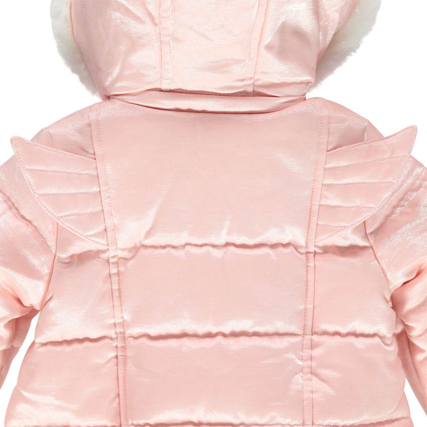 Plumífero efecto satinado forro de  sherpa con alas en relieve   Additional Plumífero efecto satinado forro de  sherpa con alas en relieve