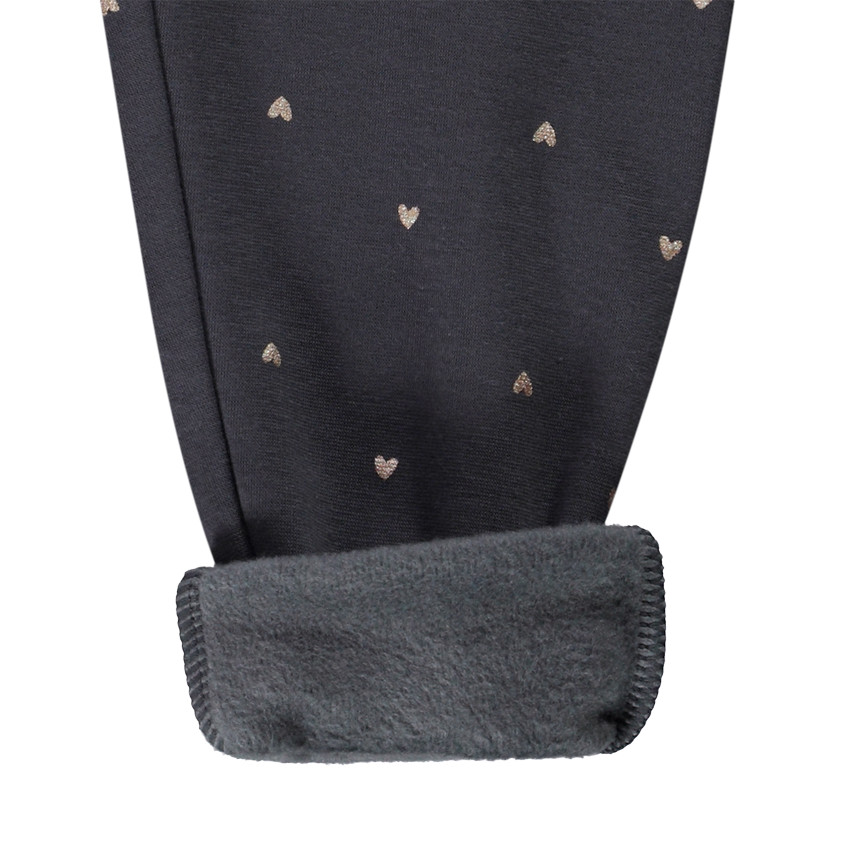 Pantalón jogging estampado corazones dorados para bebé niña 