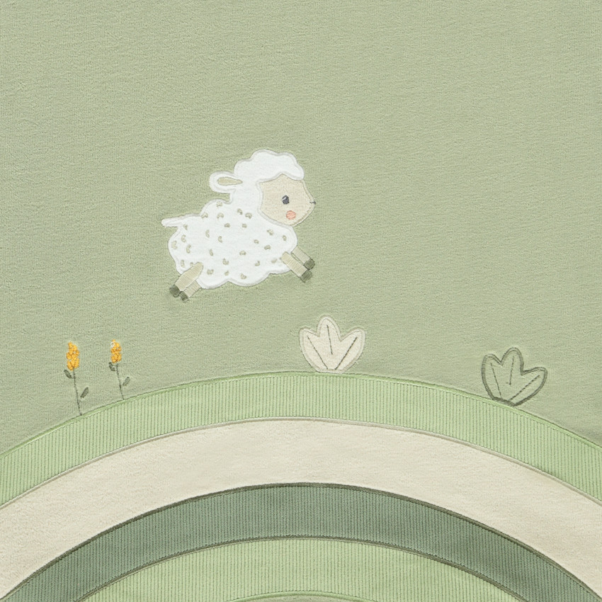 Saquito de dormir sin mangas TOG 2 de terciopelo La Vie à la Ferme verde 