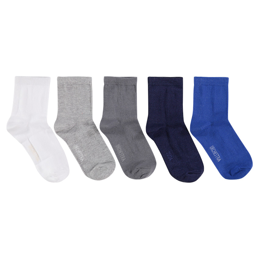 Juego de 5 pares de calcetines lisos   Additional Juego de 5 pares de calcetines lisos