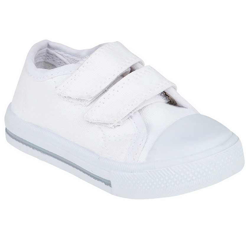 Baskets basses en toile à scratchs du 28 au 35  