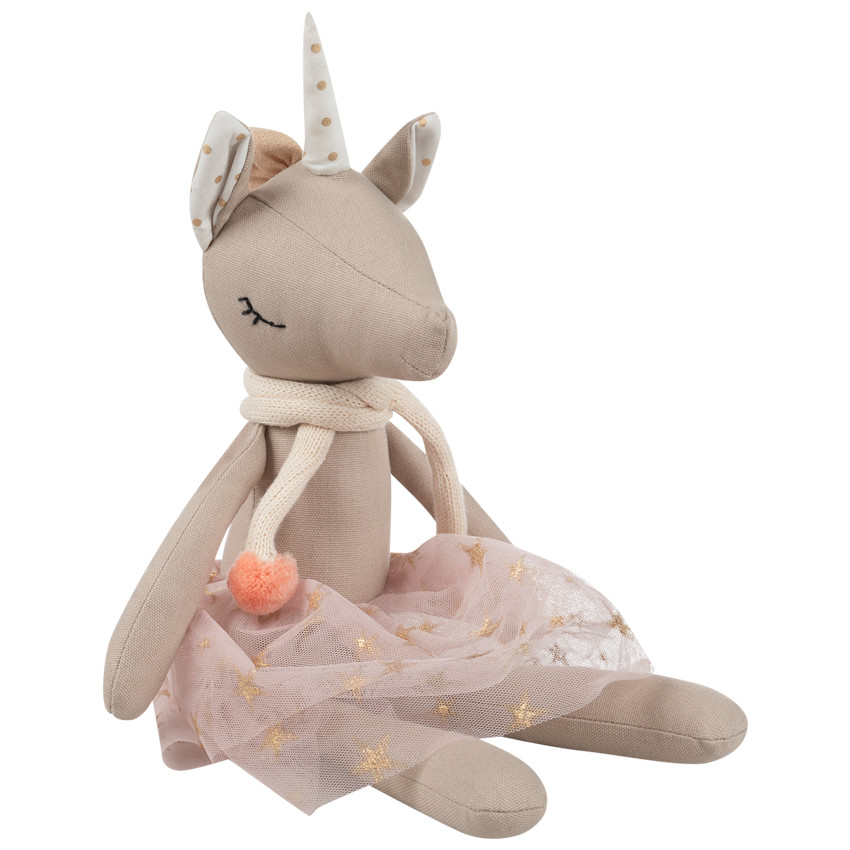 Peluche unicornio con falda de tul 