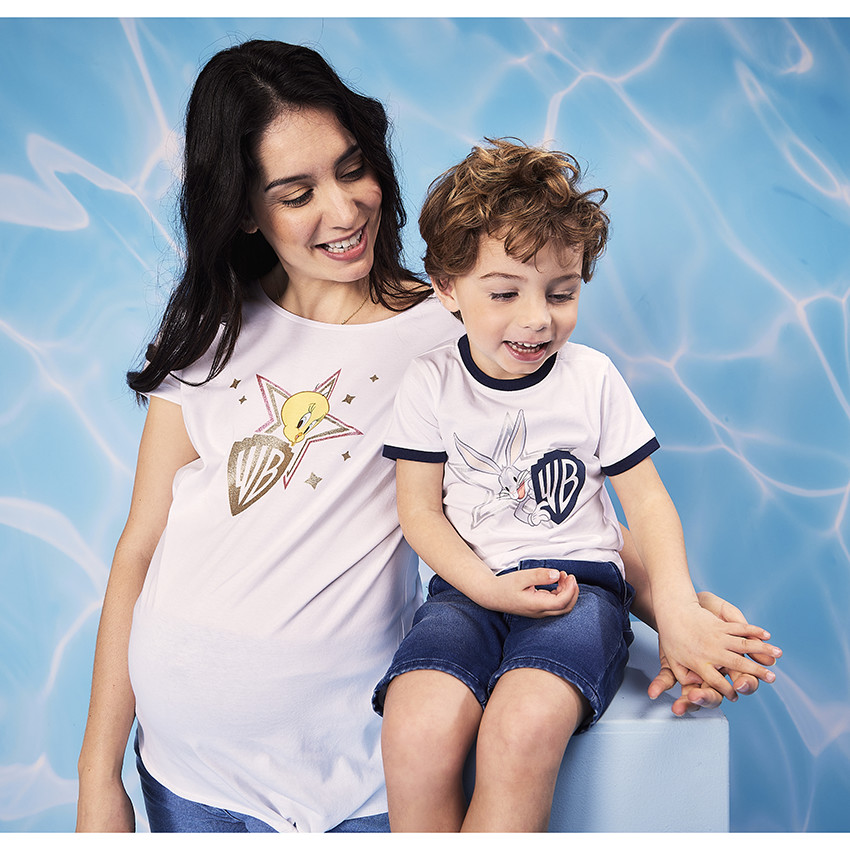 Camiseta de manga corta estampada Titi Warner Bros para mujer 