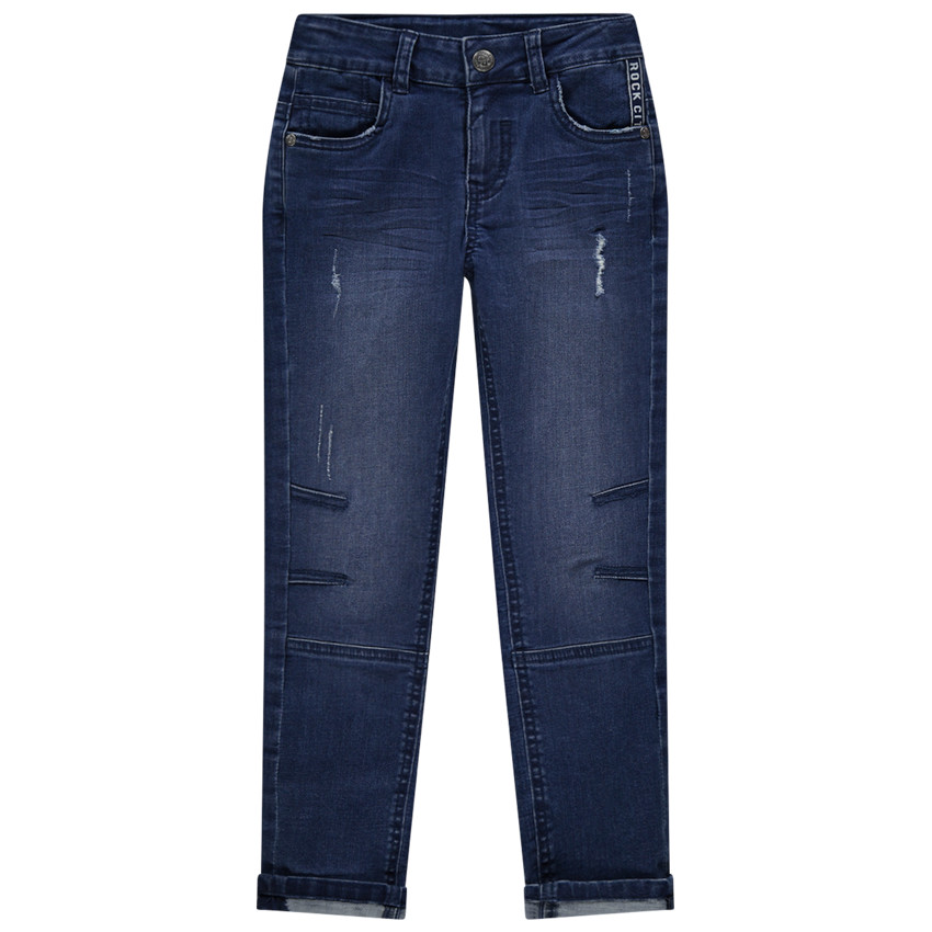Jeans skinny efecto gastado 