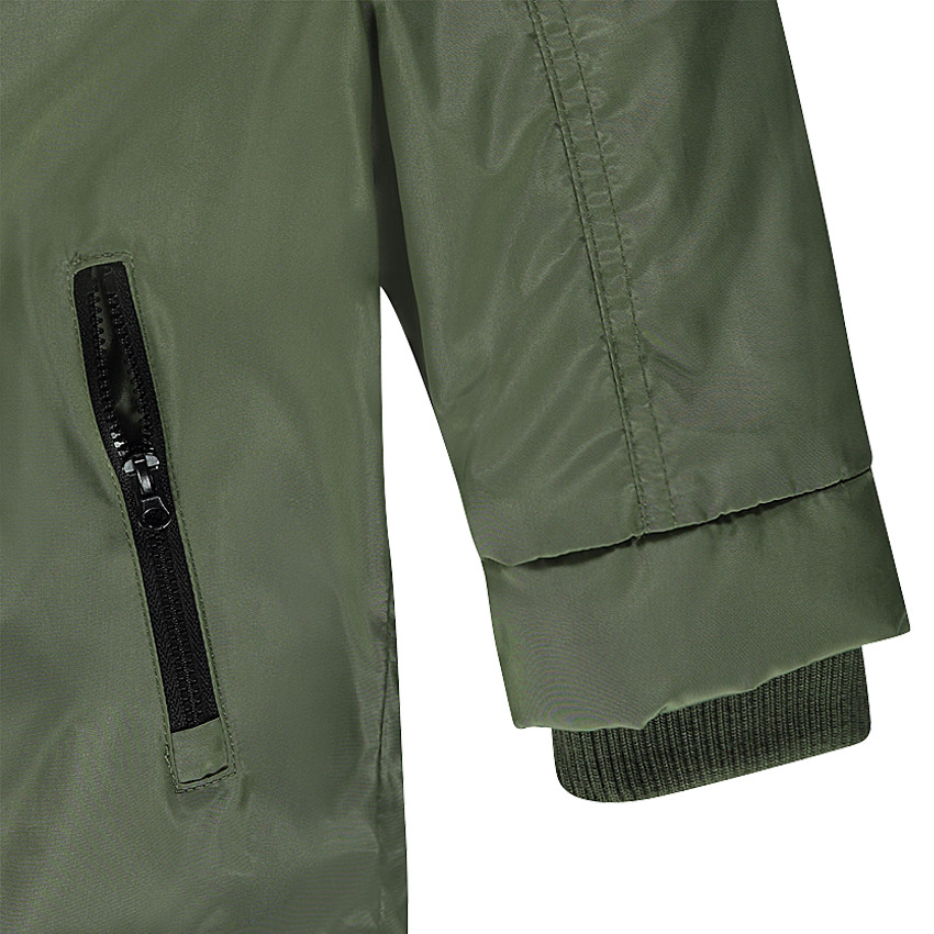 Júnior - Cazadora larga estilo teddy con forro de franela 