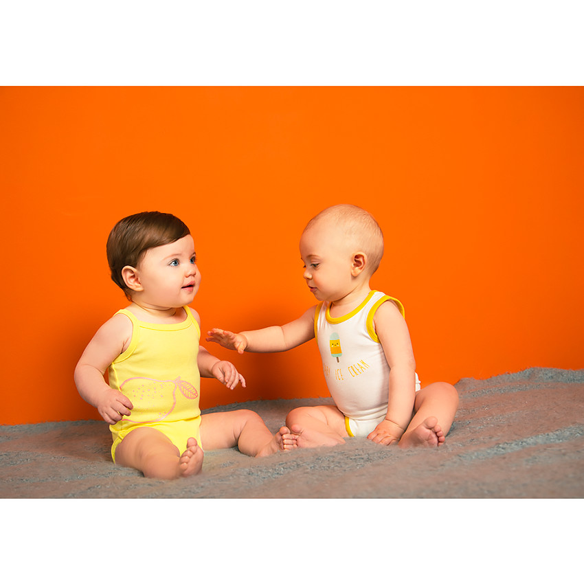 Pack de 7 bodies sin mangas con estampado fantasía para bebé niño 