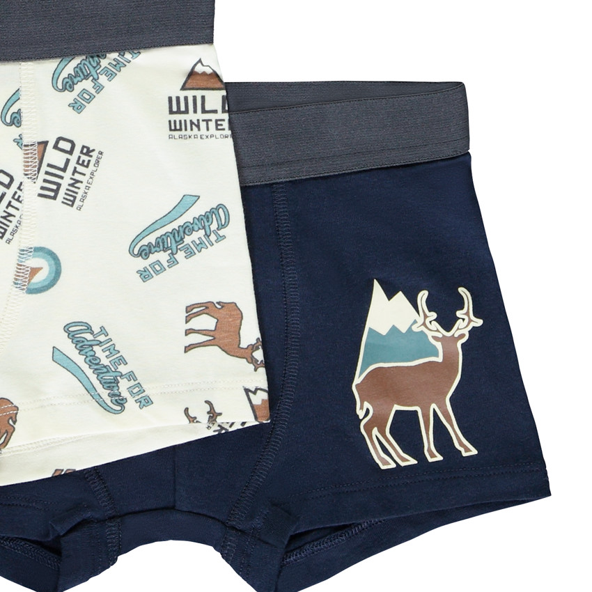 Pack de 5 bóxers con estampado de ciervo para niño 