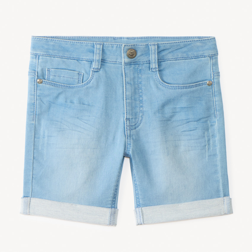 Bermudas de jean con vuelta para niño 