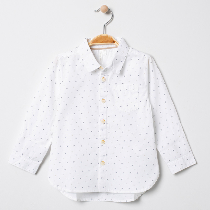 Camisa de manga larga con triangulos all-over 