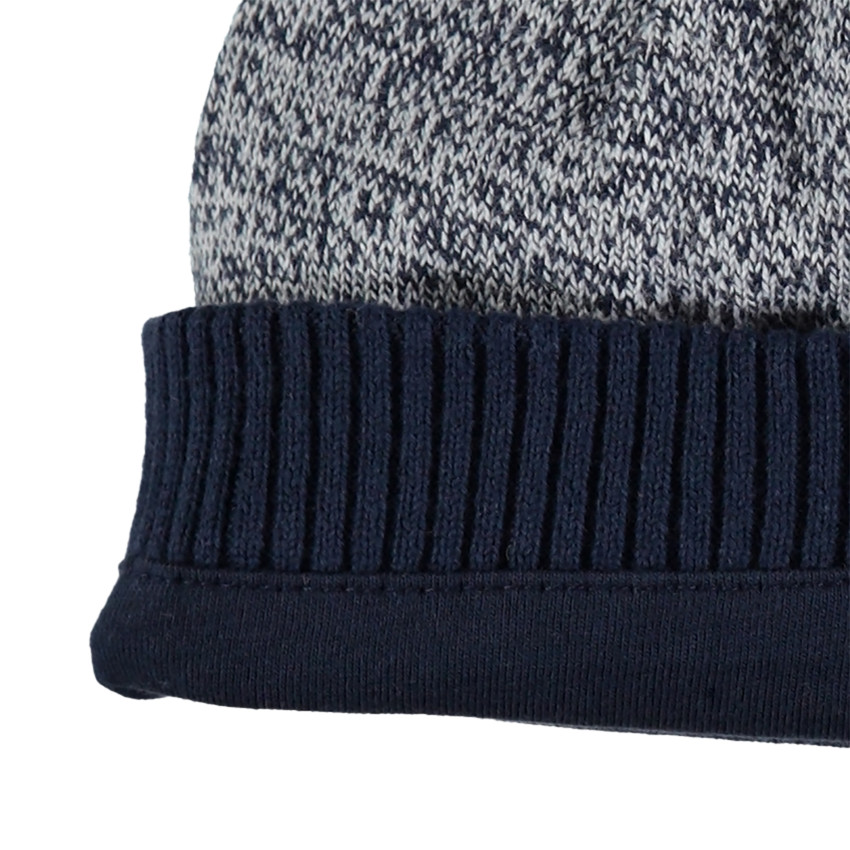 Gorro de punto con forro de tejido de punto bandas en contraste 