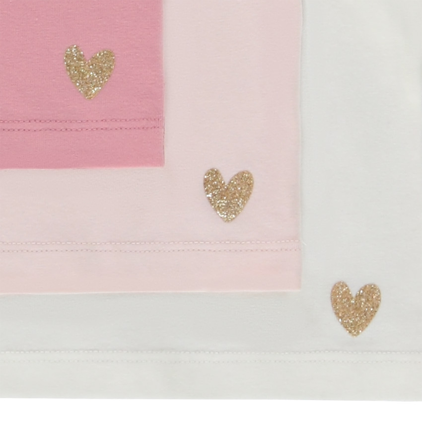 Pack de 3 camisetas de jersey lisas para bebé niña 