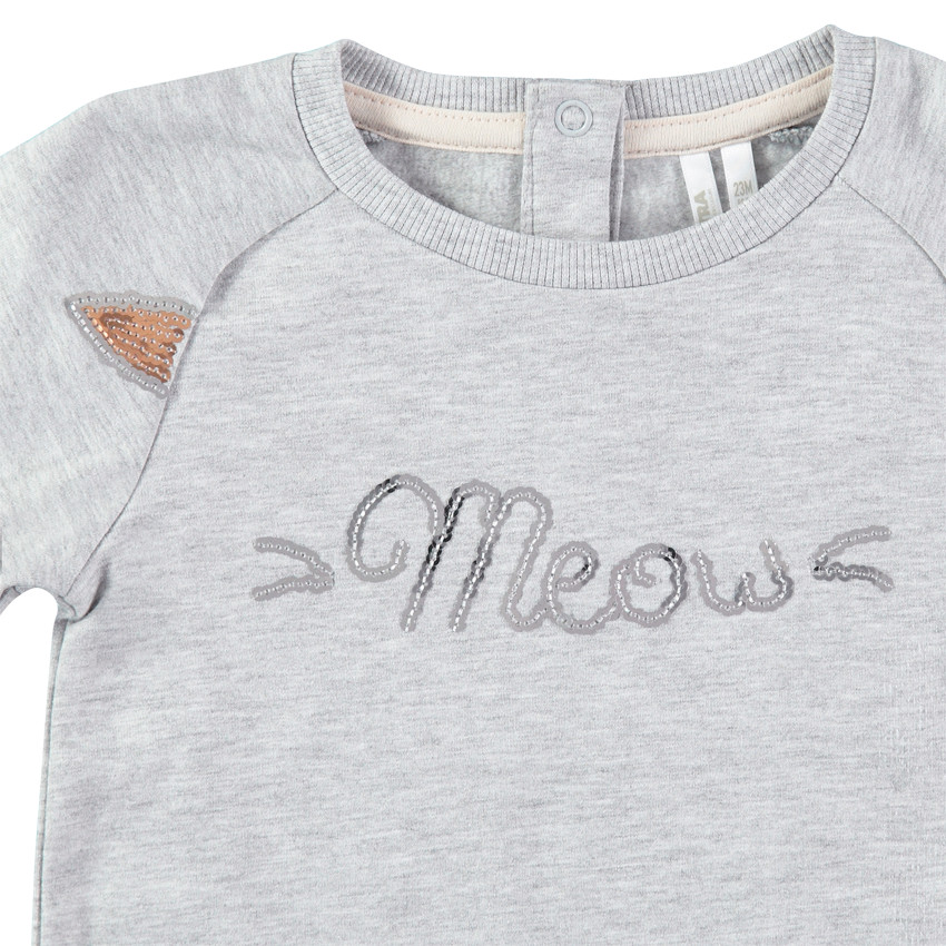 Chándal de felpa con sudadera con volante y pantalón estampado 