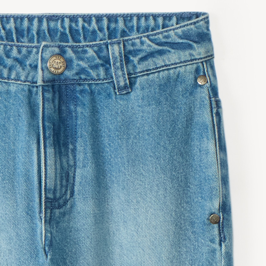 Jeans rectos con efecto de panel para niño 