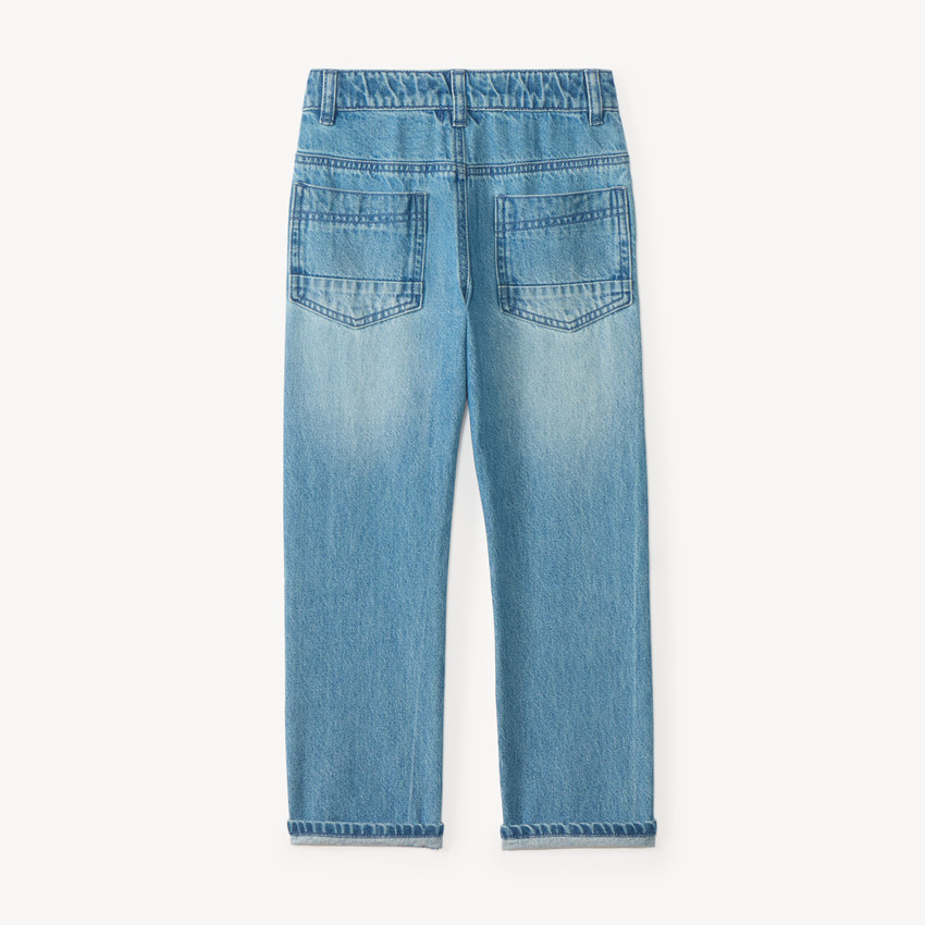 Jeans rectos con efecto de panel para niño 