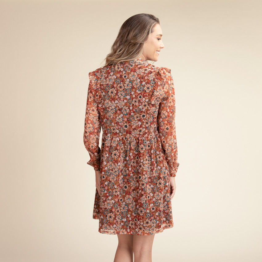 Vestido de embarazo y lactancia con estampado floral 