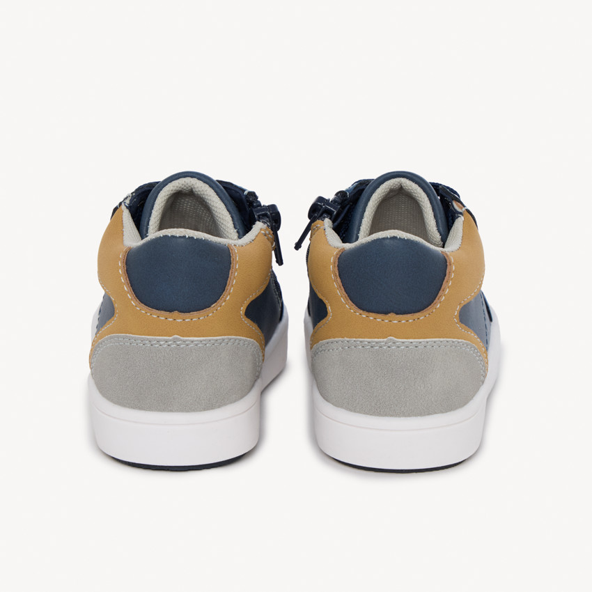 Botines bajos con cordones y cremallera para bebé niño 