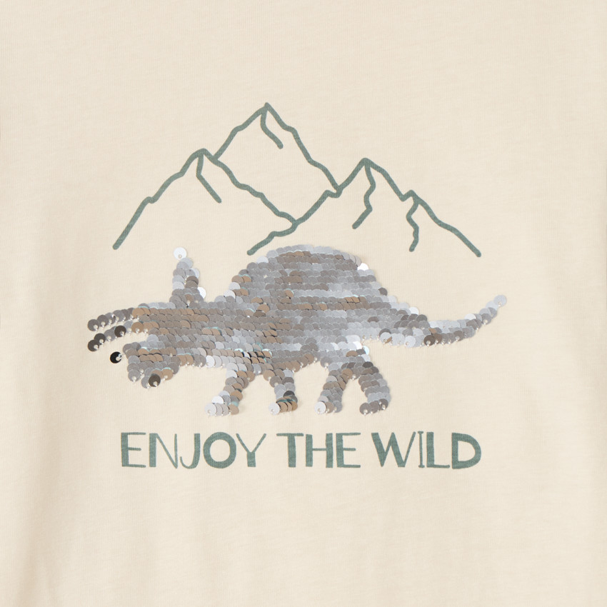 Camiseta de manga larga con lentejuelas mágicas para niño 