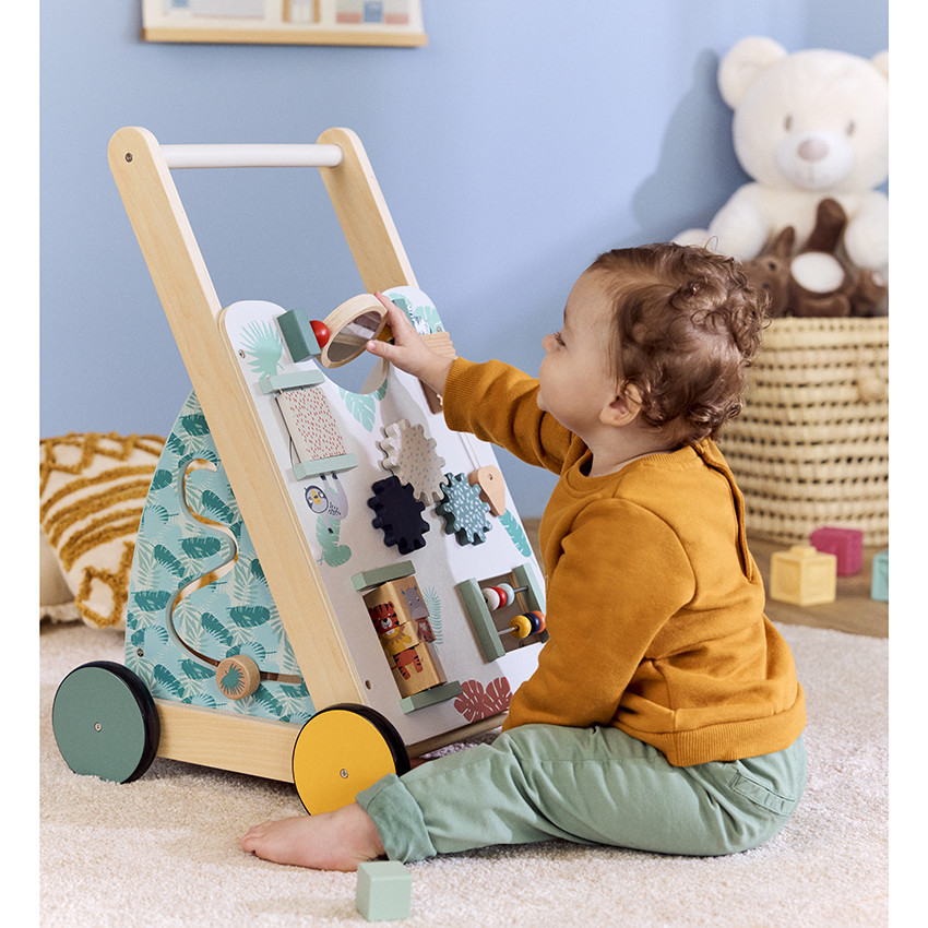 Carrito de actividades y andador de madera Happy Wild  Additional Carrito de actividades y andador de madera Happy Wild