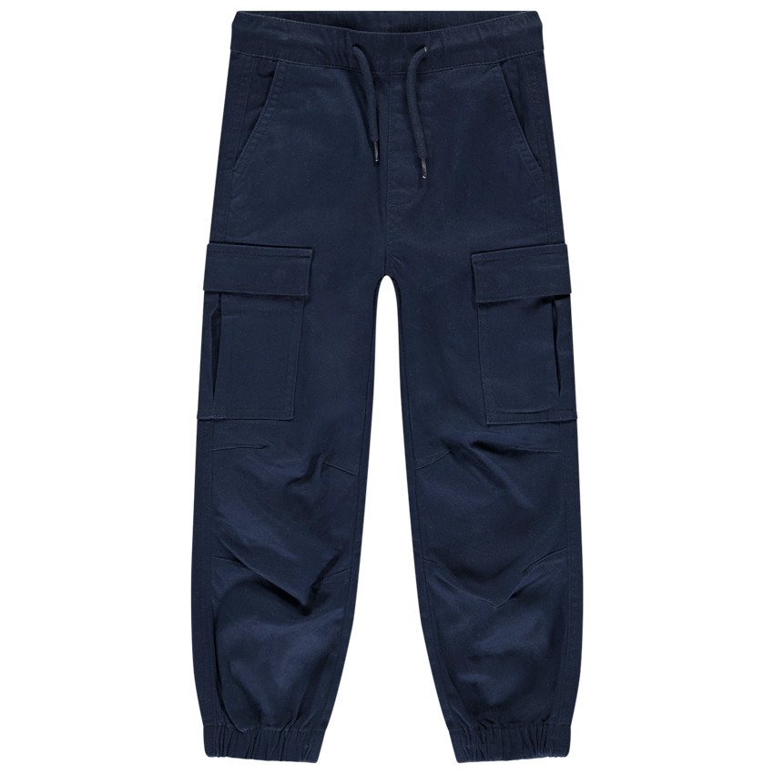 Pantalón cargo liso con bolsillos para niño 