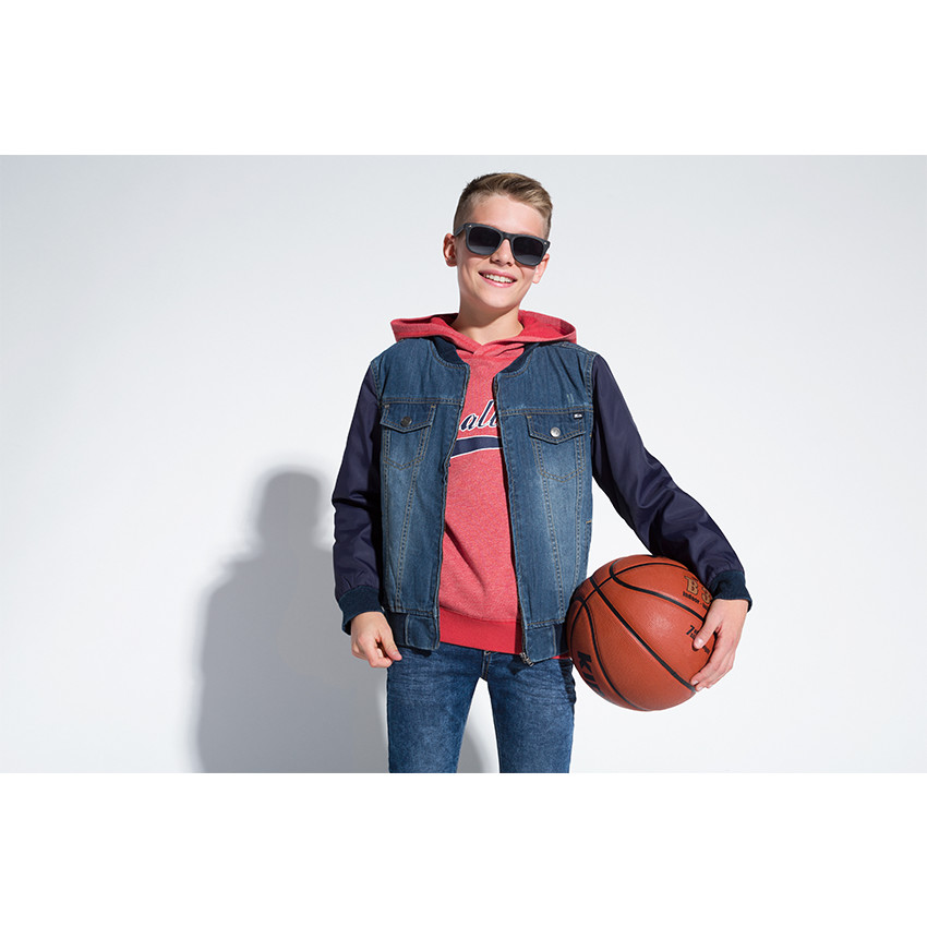 Júnior - Vaqueros de efecto gastado y arrugado con bolsillos de fantasía 