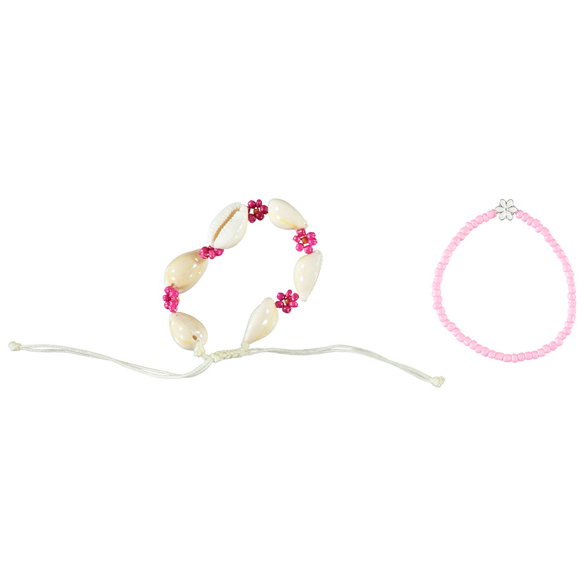 Pack de 2 pulseras con flores fantásticas para niña.  Additional Pack de 2 pulseras con flores fantásticas para niña.