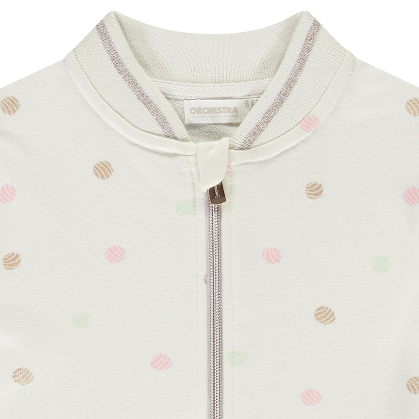 Gilet estilo teddy en felpa estampada de conchas para niña 