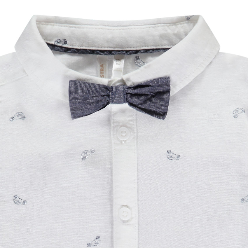 Conjunto de 3 piezas con estampado de coches y lazo para bebé niño 